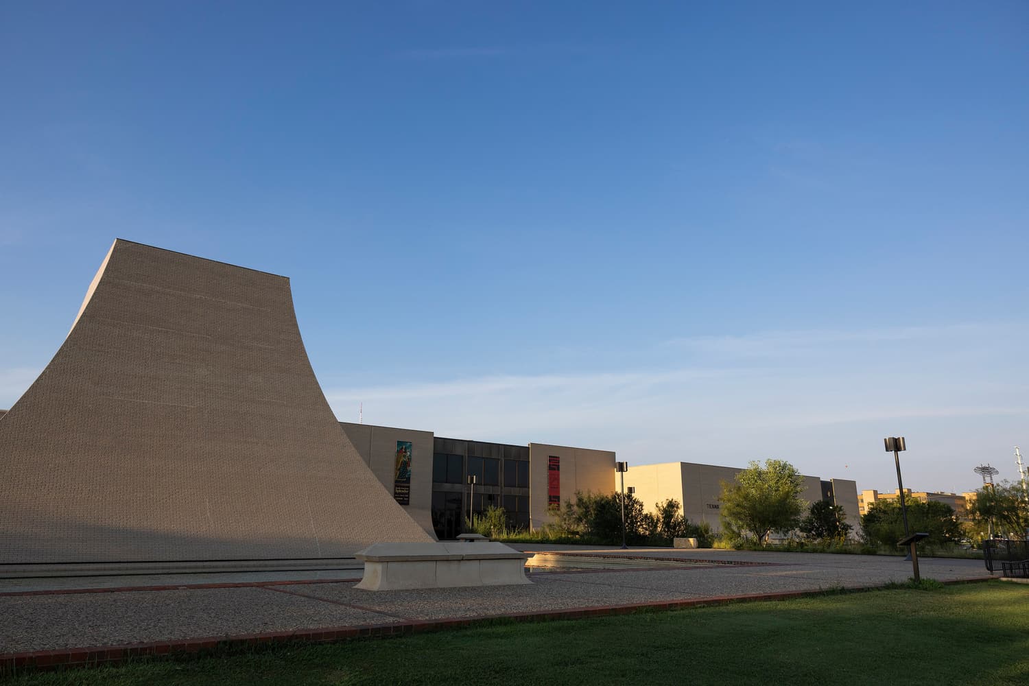 The modern entrance building of the Museum of Texas Tech University